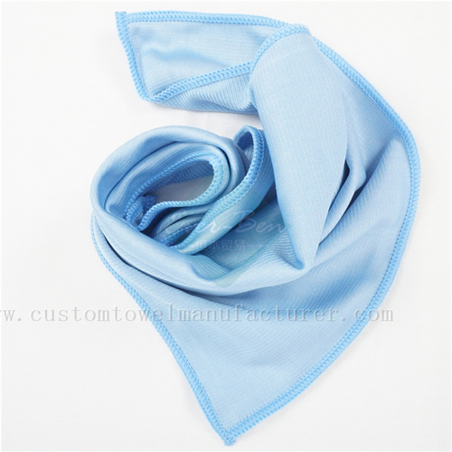 China Custom Microfiber wine glass polishing cloth Towel Supplier Fast Dry Microfiber Blue Glass Cloth Towel Manufacturer